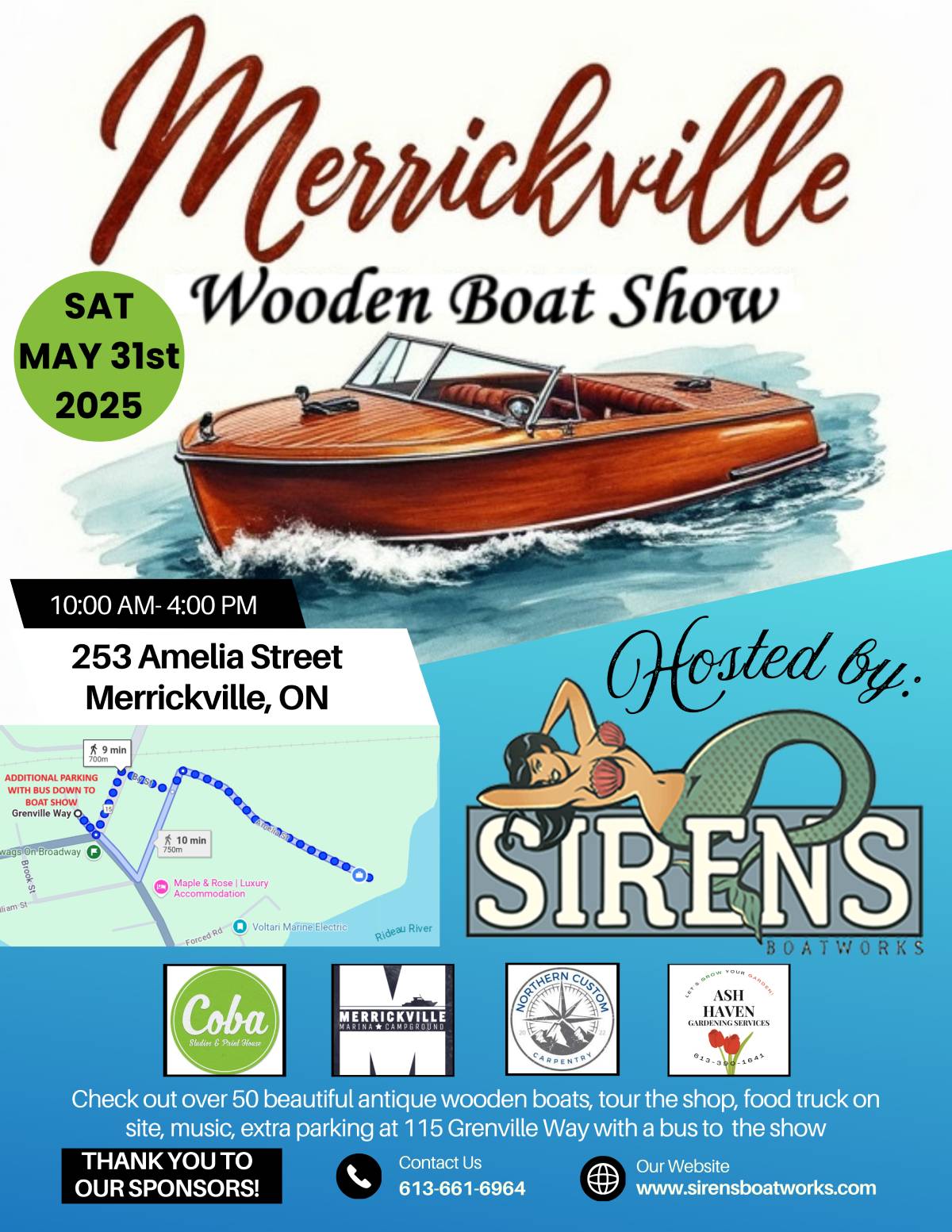 Merrickville wooden boat show May 31, 2025