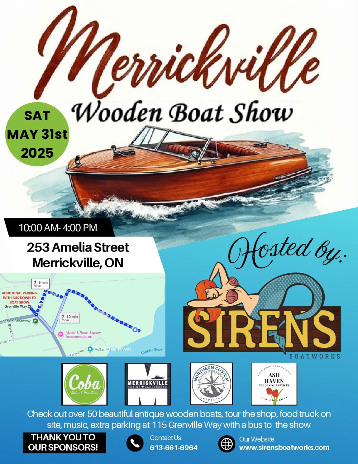 Merrickville wooden boat show May 31, 2025